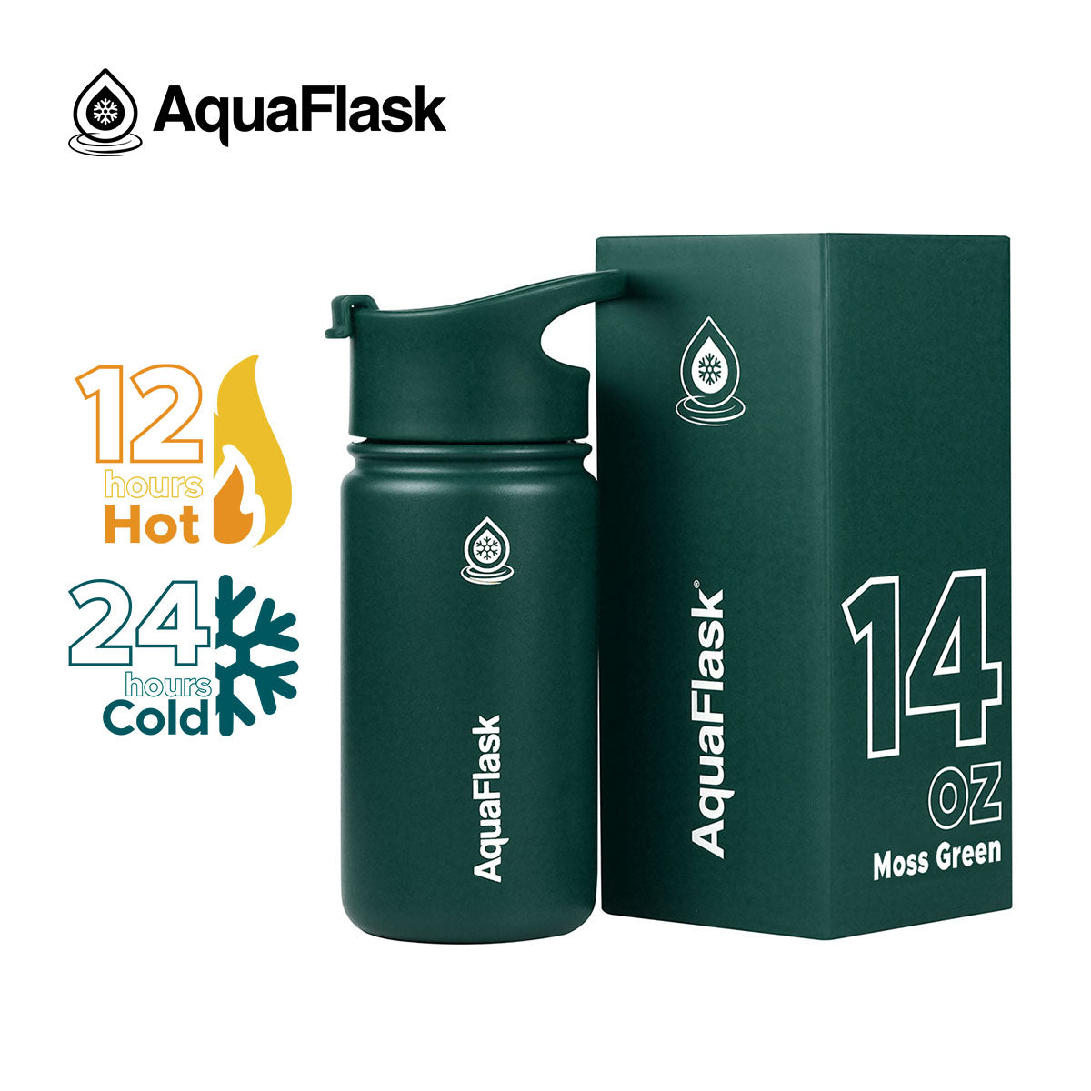 AquaFlask Original Vacuum Insulated Water Bottles 415ml (14oz)