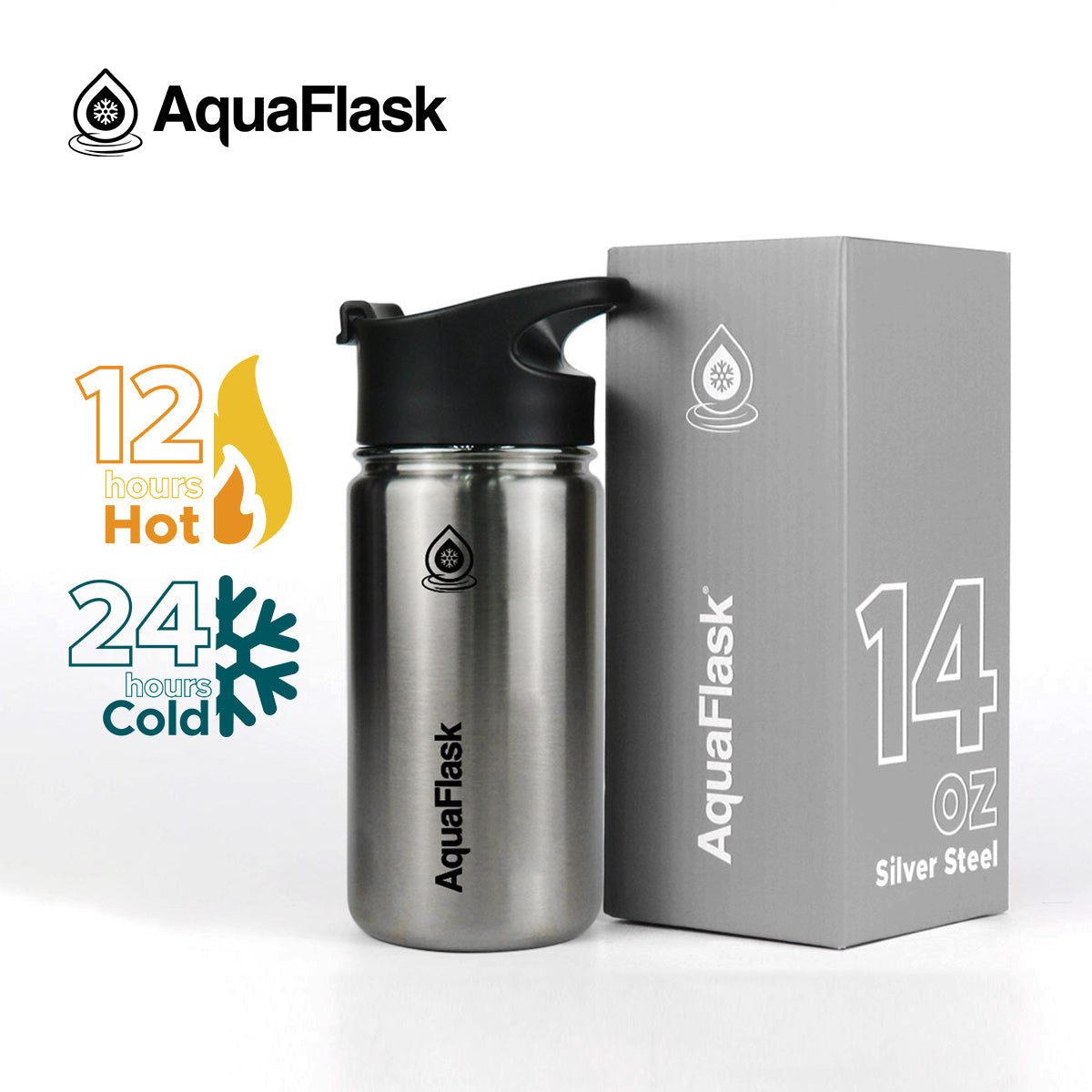 AquaFlask Original Vacuum Insulated Water Bottles 415ml (14oz)
