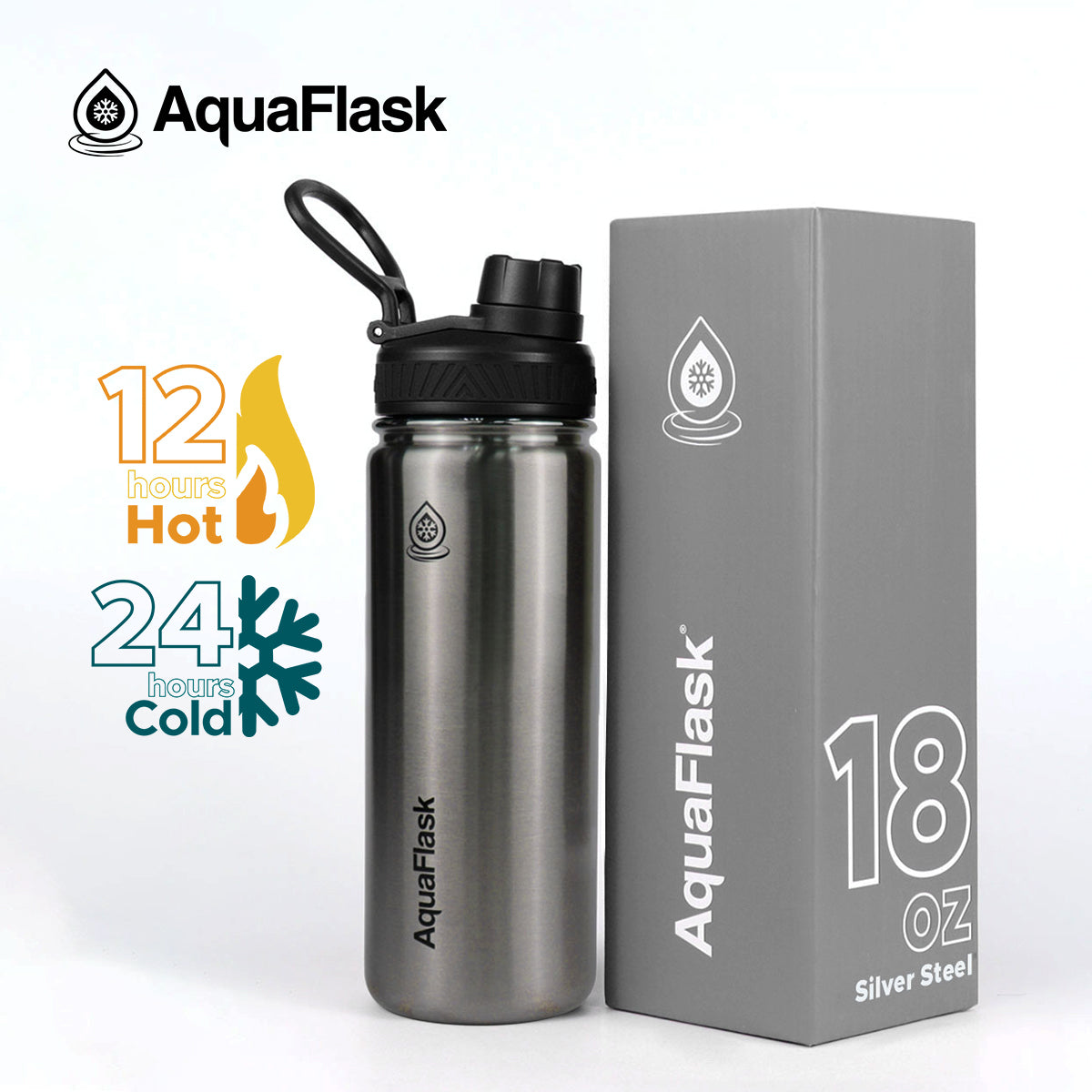 AquaFlask Original Vacuum Insulated Water Bottles 530ml (18oz)