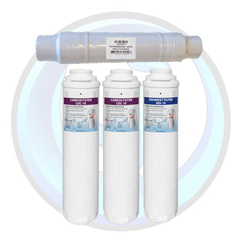 65010086 SED-10 | 65010088 COC-10 x2 | 70010014 | Canature 475 Pro Series RO Filter Set of 3 With Membrane