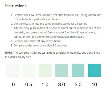 Precision Laboratories | Low Level Chlorine Test Strip | 0-10 ppm | CHL-10