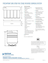 161112 | Pentair Reverse Osmosis System | Freshpoint GRO-575B