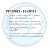 Reverse Osmosis System | 75GPD with Tank & Chrome Faucet | GR/O-High Efficiency