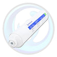 A Pentus GS-M10 water filter cartridge, white with blue and green accents, presented on a light blue and white circular graphic background.