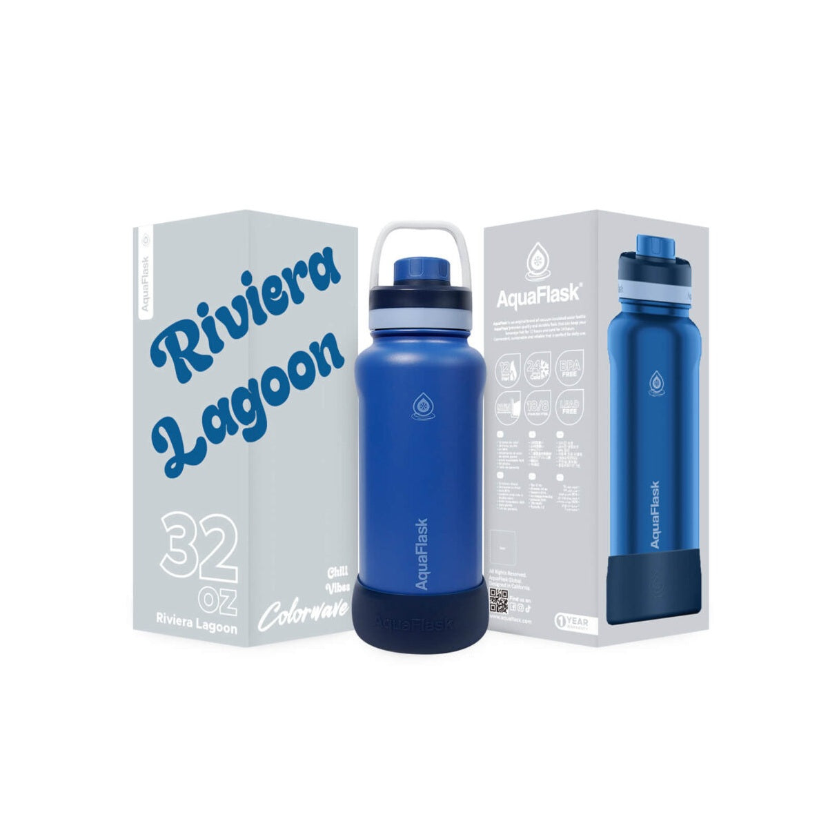 Aqua Flask Colorwave 32oz – Stainless Steel, Vacuum Insulated, Hot & Cold, Leak Proof, Travel & Office Bottle