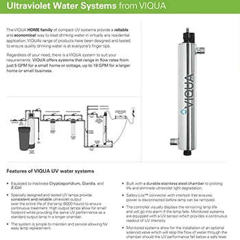 VH410 | Viqua Sterilight 14GPM Ultraviolet (UV) Bacterial Disinfection System