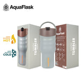 Aqua Flask Tumbler – Vacuum Insulated Stainless Steel Travel Cup 887ml (30 oz)