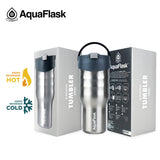 Aqua Flask Tumbler – Vacuum Insulated Stainless Steel Travel Cup 887ml (30 oz)